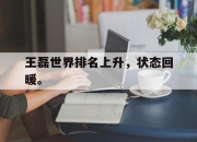 星空体育官网-王磊世界排名上升，状态回暖。